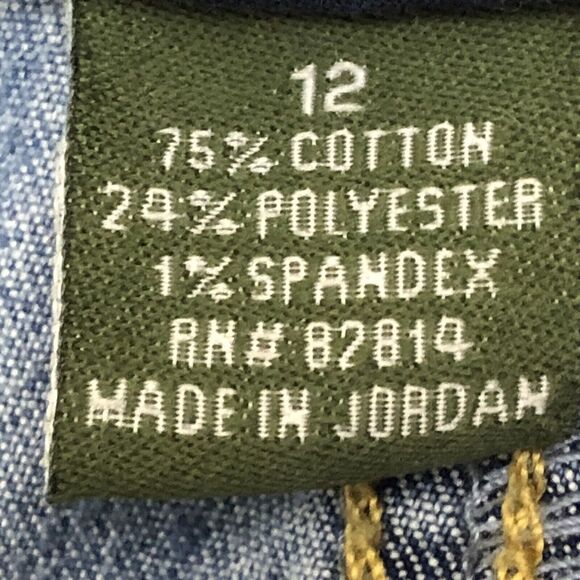 Mountain Lake Women 12 Capris Blue Chambray Straight Leg Snap Top Pocket Light - Picture 7 of 13